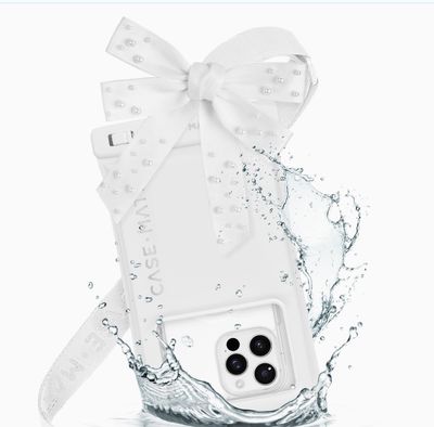 Case-Mate Floating Phone Case | Ivory Pearl Bow