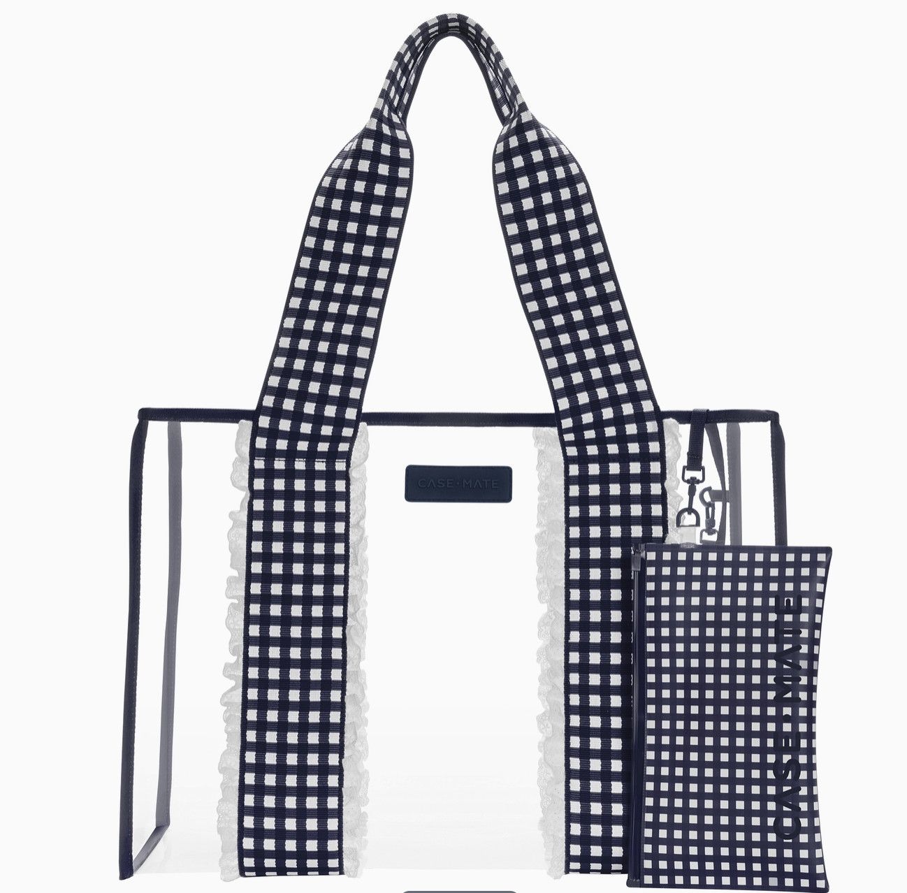 Case-Mate Jelly Tote + Phone Pouch | Navy Gingham