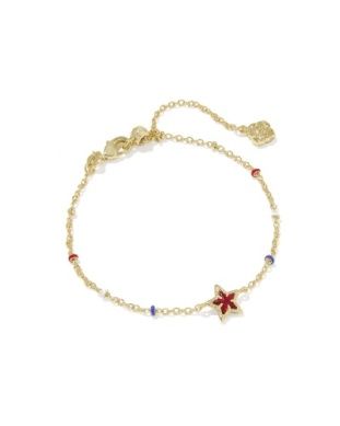 Mini Cassidy Bracelet in Gold Red Illusion