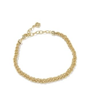 The Gabriella Braid Chain Bracelet in Gold