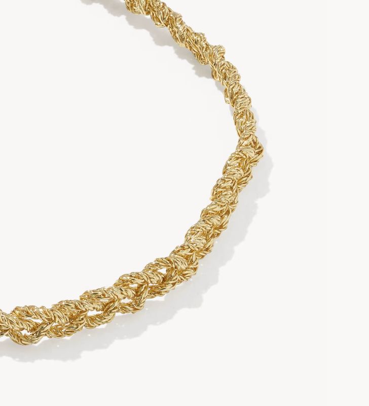 The Gabriella Braid Chain Bracelet in Gold