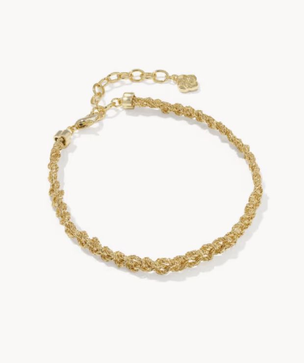 The Gabriella Braid Chain Bracelet in Gold