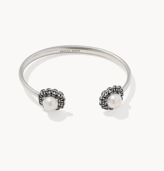 The Gabriella Pearl Cuff Bracelet Vintage Freshwater Cultured Pearl