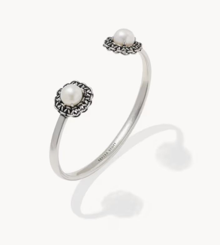 The Gabriella Pearl Cuff Bracelet Vintage Freshwater Cultured Pearl