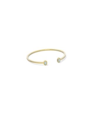 Mini Elton Cuff Bracelet in Gold Blue Opal
