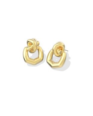 The Parker Knot Open Frame Earring in Gold
