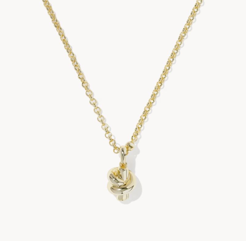 The Parker Knot Pendant Necklace in Gold