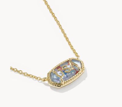 The Elisa USA Pendant in Gold