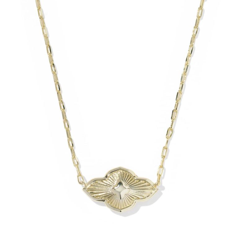 The Abbie Medallion Pendant in Gold Neutral Mix