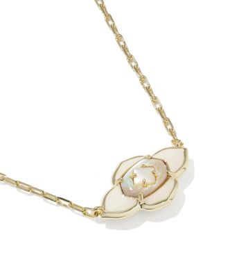 The Abbie Medallion Pendant in Gold Neutral Mix