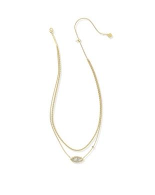 The Ophelia Muti Strand in Gold Iridescent Abalone