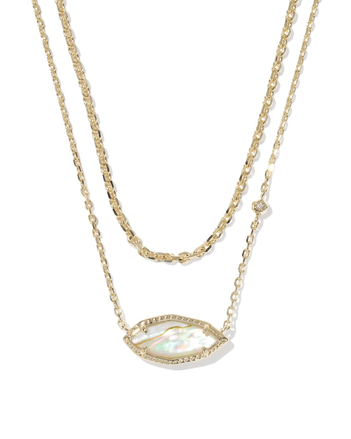 The Ophelia Muti Strand in Gold Iridescent Abalone