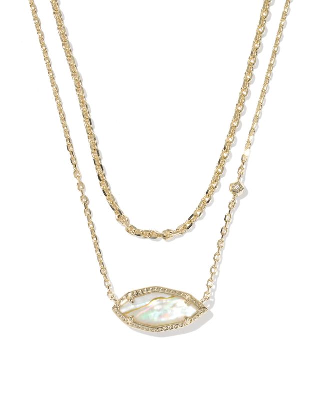 The Ophelia Muti Strand in Gold Iridescent Abalone