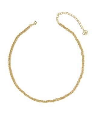The Gabriella Braid Chain Necklace in Gold