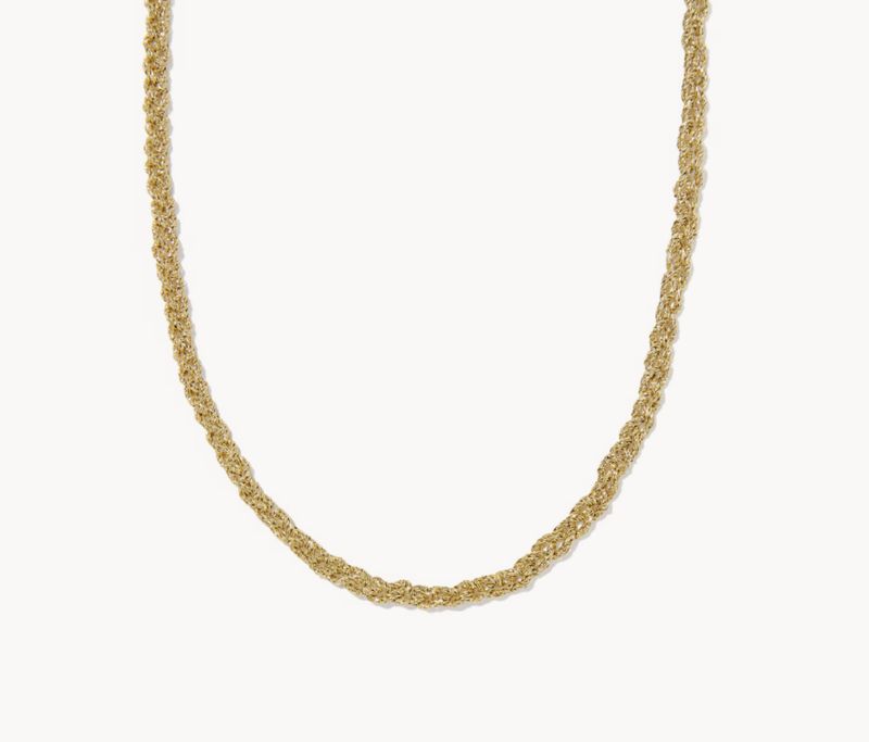 The Gabriella Braid Chain Necklace in Gold