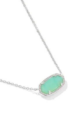 The Elisa Necklace in Silver Mint Iridescent