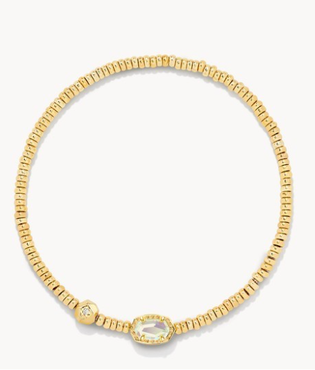 The Emilie Stretch Bracelet in Gold Dichroic Glass