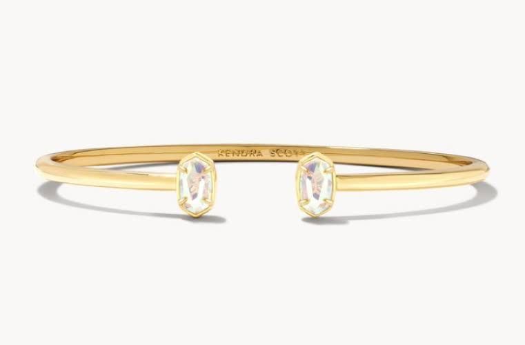 The Emilie Cuff Bracelet in Gold Dichroic Glass