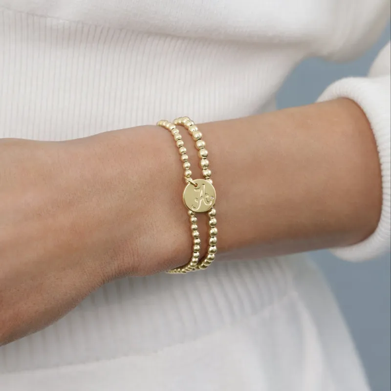 eCOLLEGIATE Classic Gold 3mm Bracelet Alabama Disc
