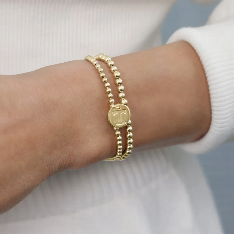 eCOLLEGIATE Classic Gold 3mm Bracelet UTK Disc