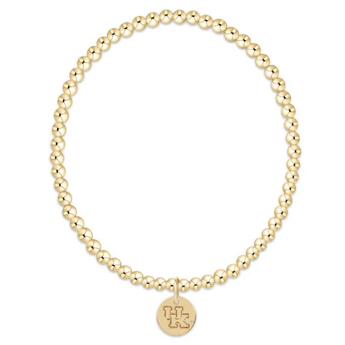 eCOLLEGIATE Classic Gold 3mm Bracelet Kentucky Disc