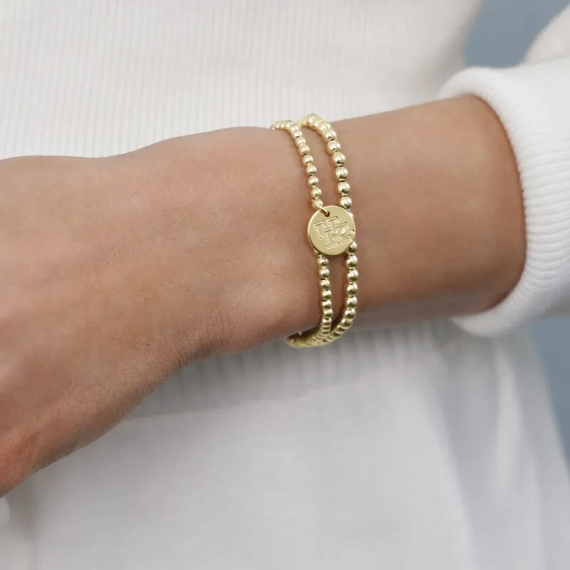 eCOLLEGIATE Classic Gold 3mm Bracelet Kentucky Disc
