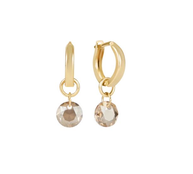 Enewton Huggie Gold 0.5" Hoop  Reflection Small Charm (November)