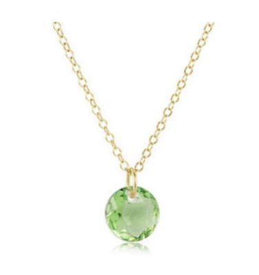 Enewton 16" Necklace Gold Reflection Small Charm (August)