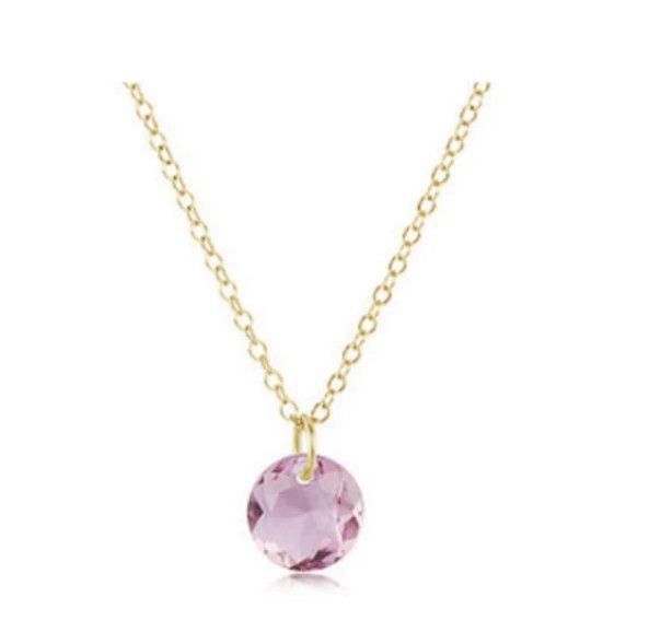 Enewton 16" Necklace Gold Reflection Small Charm (February)