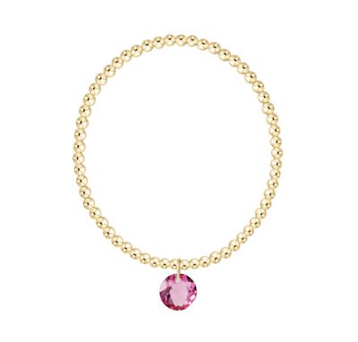 Enewton Classic Gold 3mm Bracelet Reflection Charm (October)