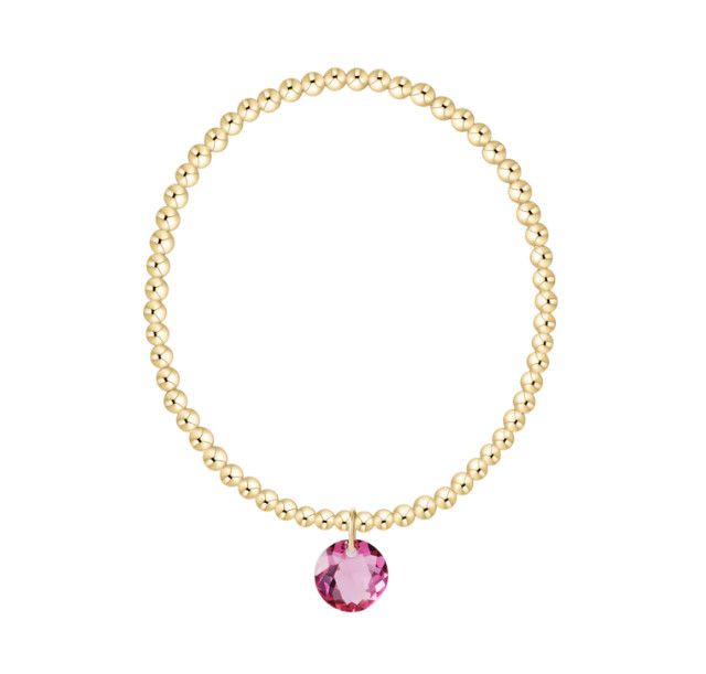 Enewton Classic Gold 3mm Bracelet Reflection Charm (October)
