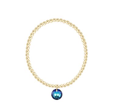 Enewton Classic Gold 3mm Bracelet Reflection Charm (December)