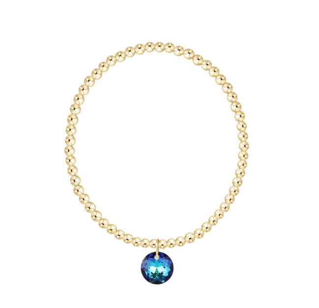 Enewton Classic Gold 3mm Bracelet Reflection Charm (December)