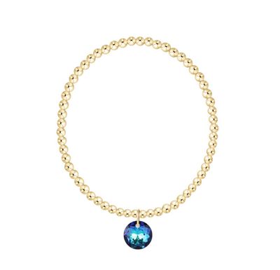 Enewton Classic Gold 3mm Bracelet Reflection Charm (December)