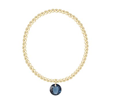 Enewton Classic Gold 3mm Bracelet Reflection Charm (September)