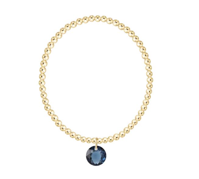 Enewton Classic Gold 3mm Bracelet Reflection Charm (September)