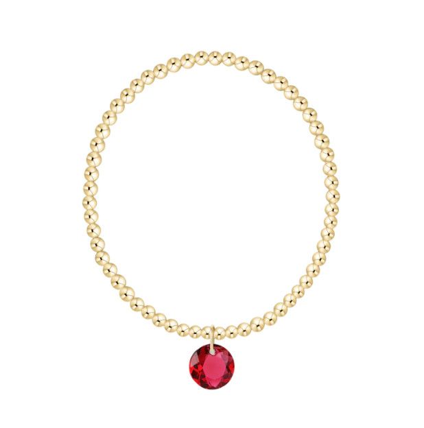 Enewton Classic Gold 3mm Bracelet Reflection Charm (July)