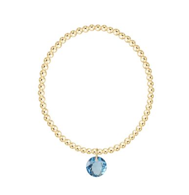 Enewton Classic Gold 3mm Bracelet Reflection Charm (March)