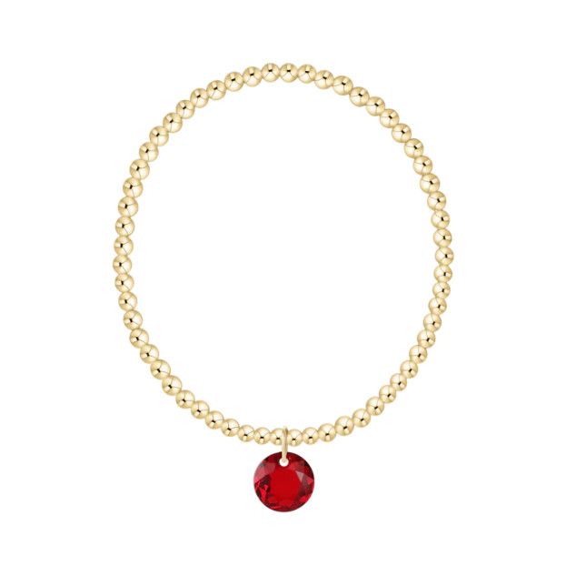 Enewton Classic Gold 3mm Bracelet Reflection Charm (January)