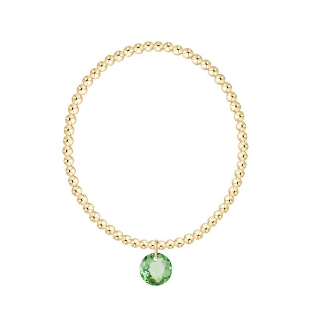 Enewton Classic Gold 3mm Bracelet Reflection Charm (August)