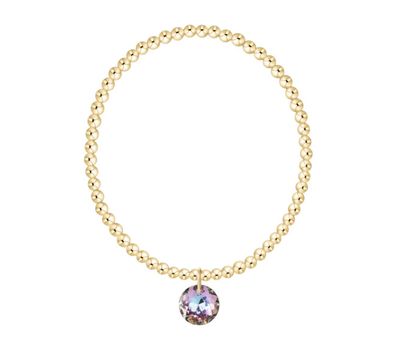 Enewton Classic Gold 3mm Bracelet Reflection Charm (June)