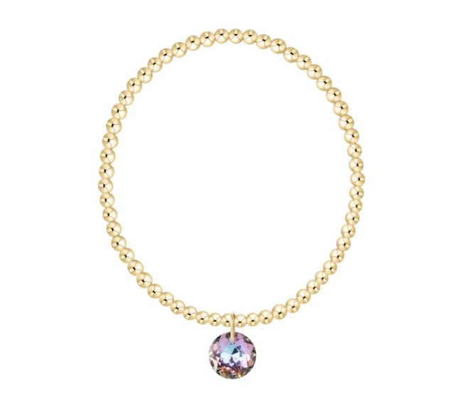 Enewton Classic Gold 3mm Bracelet Reflection Charm (June)