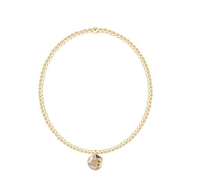 Enewton Classic Gold 2mm Bracelet Reflection Small Charm (November)