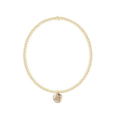 Enewton Classic Gold 2mm Bracelet Reflection Small Charm (November)