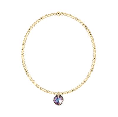 Enewton Classic Gold 2mm Bracelet Reflection Small Charm (June)