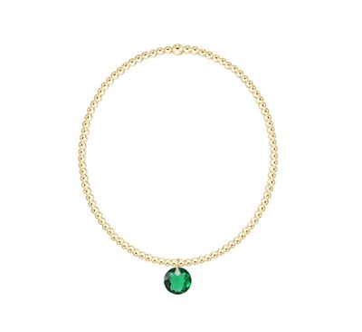 Enewton Classic Gold 2mm Bracelet Reflection Small Charm (May)