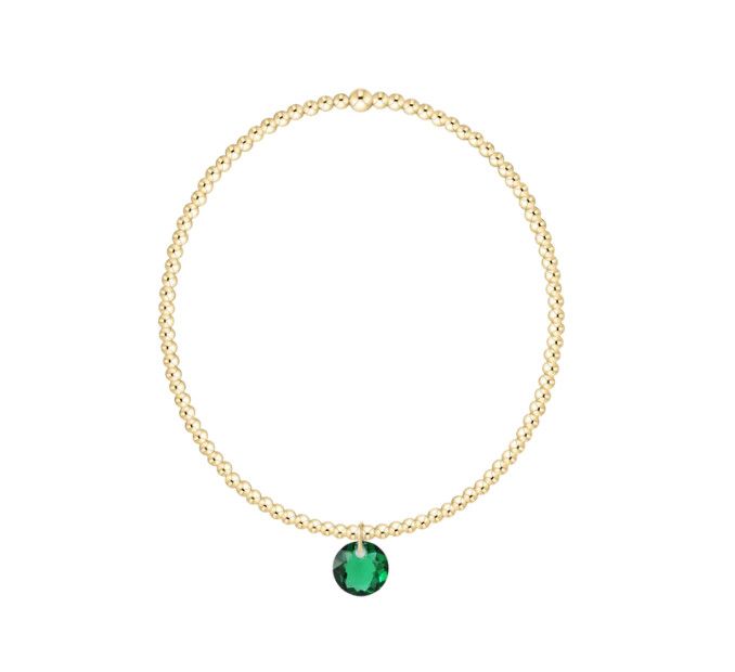 Enewton Classic Gold 2mm Bracelet Reflection Small Charm (May)