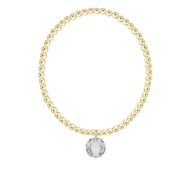 Enewton Classic Gold 3mm Bracelet Reflection Charm (April)