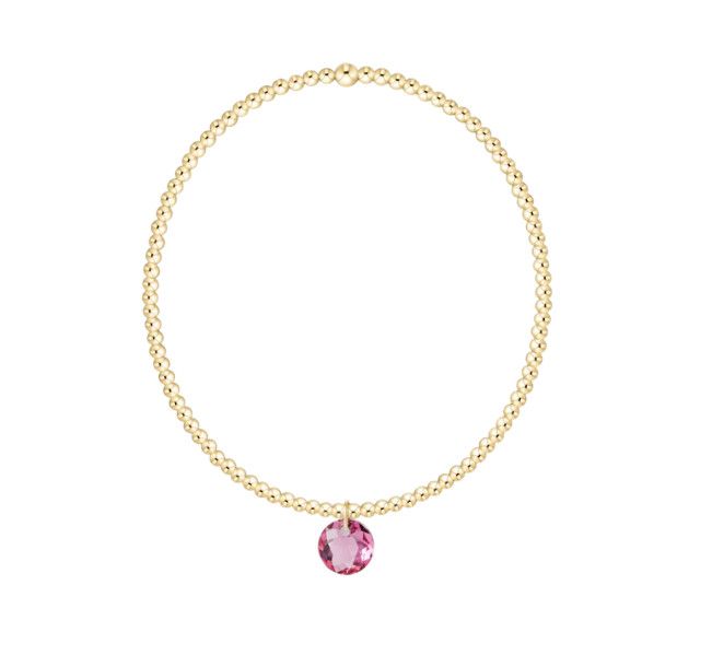 Enewton Classic Gold 2mm Bracelet Reflection Small Charm (October)