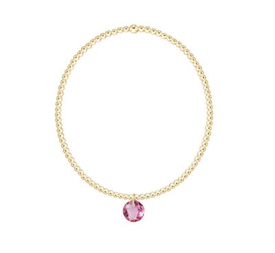 Enewton Classic Gold 2mm Bracelet Reflection Small Charm (October)